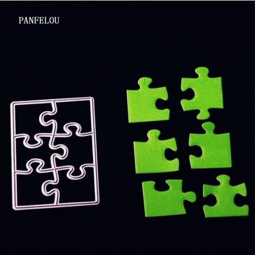 PANFELOU Metal craft Small puzzle paper die cutting dies for Scrapbooking/DIY Easter wedding Halloween cards