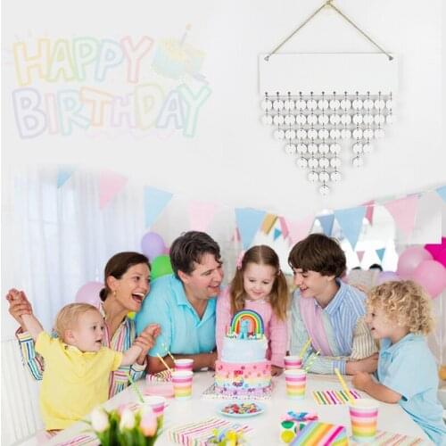 Family Friends Wooden Birthday Reminder Calendar Birthday Tracker Wall Hanging Plaque Board Sign DIY Home Decoration Gifts