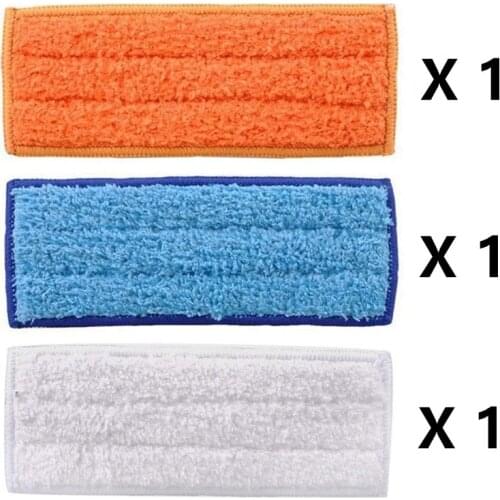 3 Pcs Detachable Washable Wet / Dry Mop Cloth Replacement for iRobot Braava Jet 240 241 Robotic Vacuum Cleaner Spare Parts