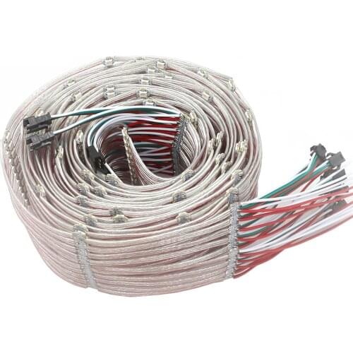 WS2812B Per-wired LED Pixel Module String Light WS2812 LED Chips on Heatsink Full Color 5050 SMD RGB 5V Panel Strip 50pcs 500pcs