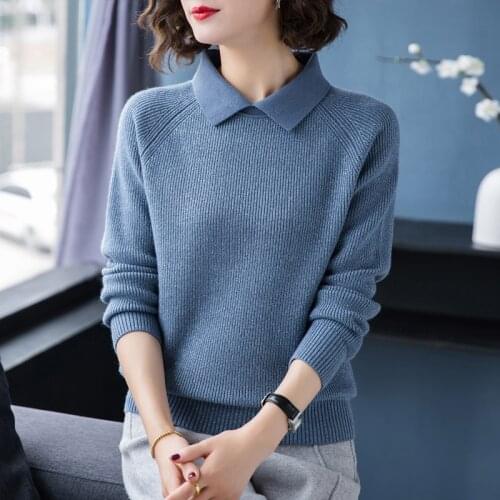 2020 autumn winter turn-collar oversize turtlenect thick sweater pullovers women long sleeve female casual big sweater jumper