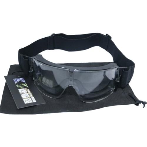 TAK YIYING Airsoft Tactical Cycling Eyewear SunGlasses War games Goggles Wind-proof mirrors Black 1 Lens