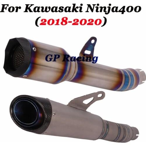 For Kawasaki Ninja400 Z400 EX400 2020 Motorcycle Exhaust Muffler Titanium Alloy Exhaust Escape Moto Middle Link