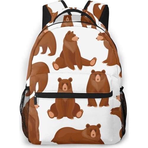 Women Backpack with Multiple Using Women Backpacks Brown Bears Female School Bag Girls Travel Bag