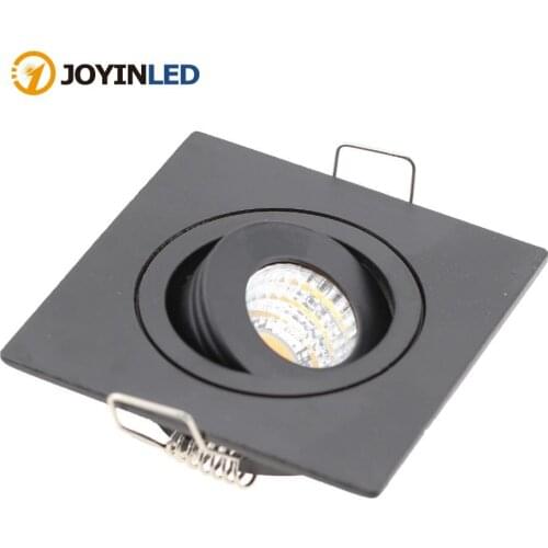 10pcs Square Recessed LED Dimmable Downlight COB 3W AC90-260V DC12V LED Ceiling Spot Light LED Ceiling Lamp For Indoor Lighting