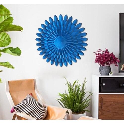 12 Inch Iron Art Emulation Flower Ornament Home Wall Hanging Flower Ornament Decor Living Room Sunflower Decor