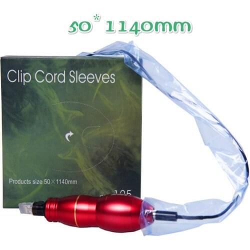 125Pcs/pack Tattoo Clip Cord Sleeves Bags Supply Disposable Covers Bags for Tattoo Machine Professional Tattoo Accessory blue