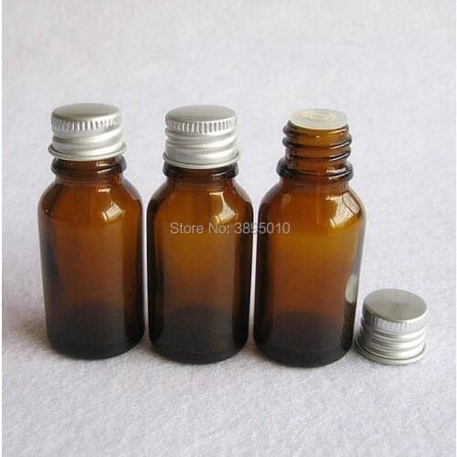 15ml amber Glass Bottle, Vials Essential Oil Bottle with Aluminum cover Perfume bottles F655