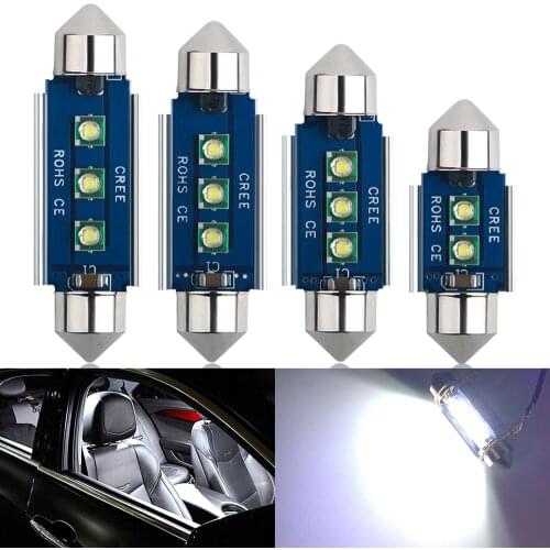 2X C5W Led C10W Festoon Light Interior Light 31mm 36mm 39mm 41mm Car LED 2/3 Chips Leds Doom Lamp Reading Light 12V High Quality