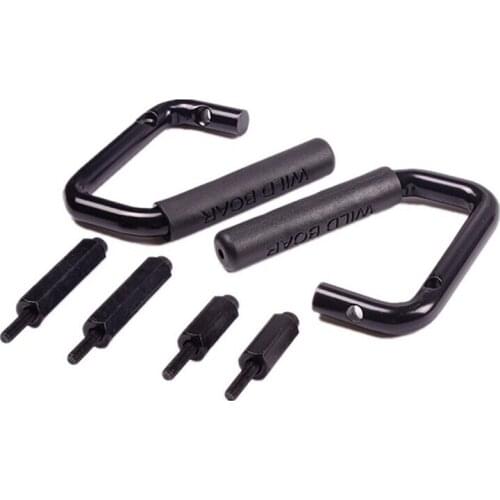 2pcs/Pair Steel Black Car Interior Roof Mount Front Grab Bars Armrest Handles for Jeep JK Wrangler 2&4 Door 2007- 2015