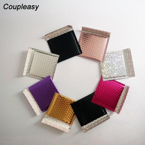 8 colors Bubble Mailer Bag Small Plastic Foam Envelope Express Packaging Shipping Bag Poly Mailing Bubble Envelope 10Pcs 15x13cm