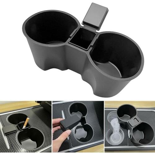 Car Cup Holder Auto Seat Gap Water Drink Cup TPE Car Interior Center Console Cup Holder Insert for Tesla Model 3 Model Y 2021