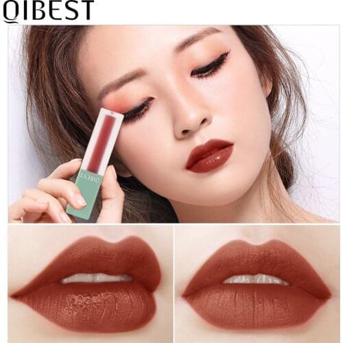 QIBEST Velvet Lip Gloss Lipstick Waterproof Lip Tint 5 Colors Liquid Lipgloss Matte Plumper Lip Pigments Lip Makeup Long Lasting