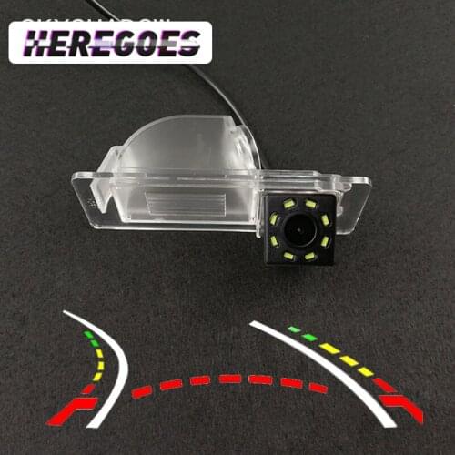 Wireless Car CCD Rear Camera Fisheye 4 8 12 led dynamic Night Vision For Skoda Rapid Volkswagen VW Santana Jetta 2013