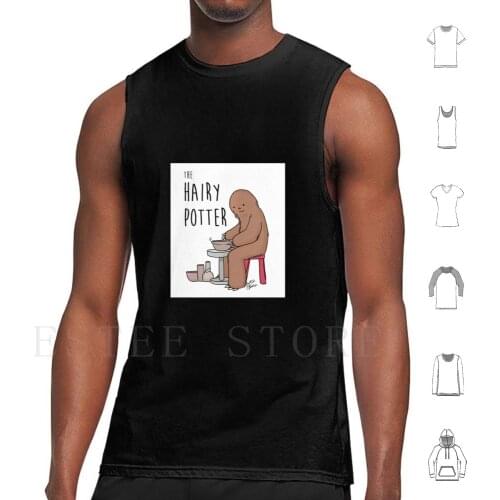 The Hairy Potter Tank Tops Vest Hairy Potter Big Foot Pottery Punny Puns Funny Cartoon Adorable Cute Note Book