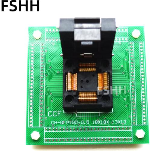 CH-QFP100-0.5 Programmer Adapter TQFP100 QFP100 15.2x15.2 14x14 Adapter IC51-1004-809 Adapter/IC SOCKET(Flip test seat)