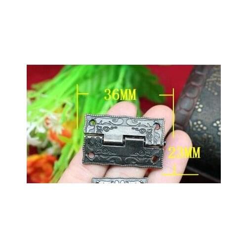 A12 Antique Bronze Cabinet Hinges Furniture Accessories Jewelry Boxes Small Hinge Furniture Fittings 36MM*23MM