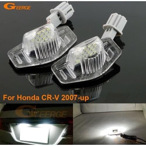 For Honda CR-V CRV 2007-up Excellent Ultra bright smd Led License plate lamp light lamp No OBC error car Accessories