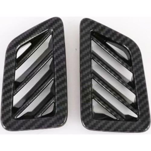 For Kia Seltos 2019 2020 ABS Carbon Fiber Air Vent Outlet Cover Trim Decoration Molding Car Styling Interior Accessories Sticker
