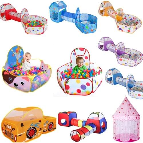Play House Indoor and Outdoor Easy Folding Ocean Ball Pool Pit Game Tent Play Hut Girls Garden Playhouse Kids Children Toy Tent