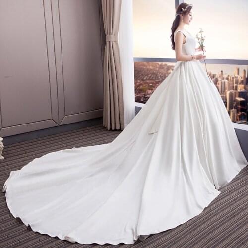 HIRE LNYER Satin Wedding Dresses