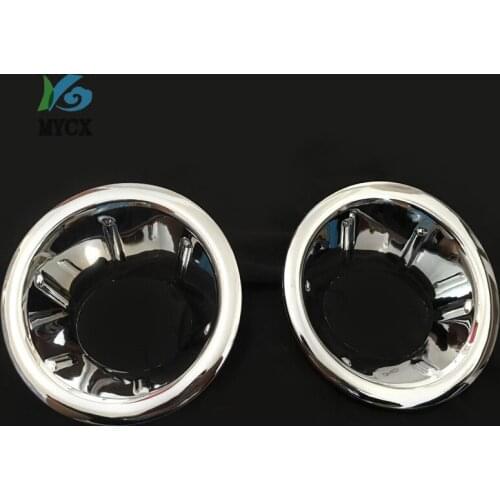 Chrome Accessories for nissan navara brute chrome fog light cover for nissan frontier navara d40 2006-2013 car styling part