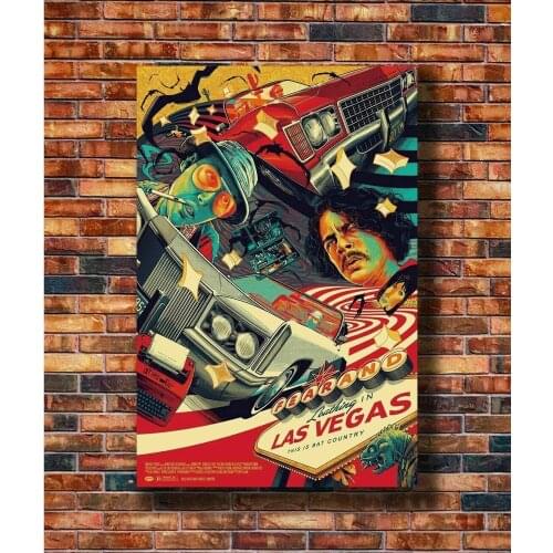 Fear and Loathing In Las Vegas Classic Movie 2 Silk Fabric Wall Poster Art Decor Sticker Bright