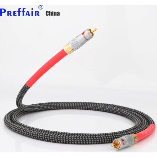 Preffair 8N OFC Hifi Coaxial Cable High Quality DAC 75ohm hifi Digital RCA Cable