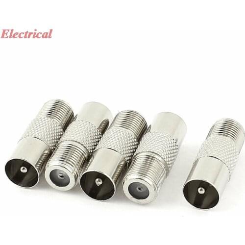 F Type Female to TV PAL Male Jack F/M RF Coax Coaxial Adapter Connector