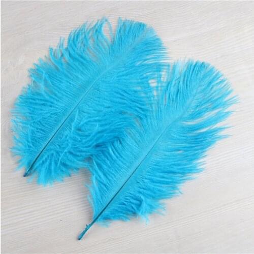 Beautiful 10pcs High Quality Sky Blue Ostrich Feathers 6-8 Inches/15-20 Cm For Party/wedding Decoration Plumas Plume