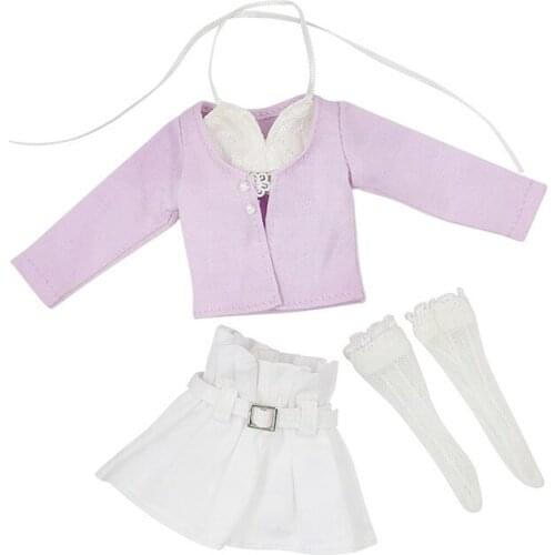 ICY DBS Blyth Doll ICY DBS Blyth DollDBS Blyth icy 1/6 30cm bjd clothesPurple top white bra and shorts girl gift toy