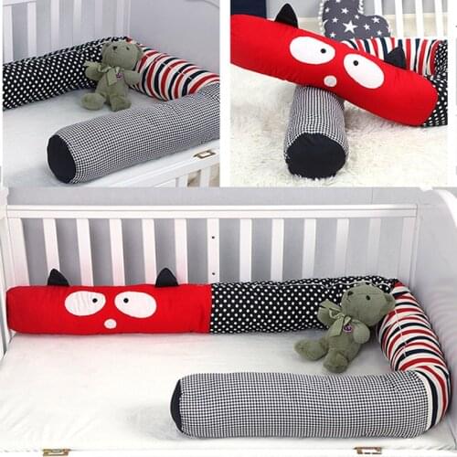 Cartoon Crib Bumper Baby Pillow Cushion Bumper for Infant Crib Bedding Set Protector Cot Baby Room Decor Anti-collision Fence