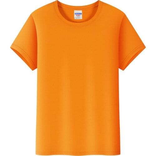 Cotton round collar short sleeve T-shirt uniform men on the garment