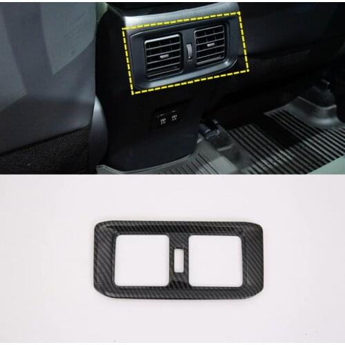For Toyota RAV4 2019 2020 ABS Plastic Interior Rear Air Condition AC Vent Outlet Cover Trim Car Styling Accessories