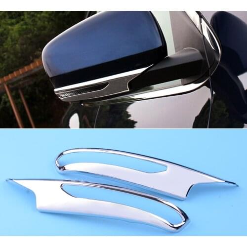 1Pair 24x4.2 cm ABS Chrome Side Door Rearview Mirror Strip Cover Decor Trim Fit for Renault Kadjar 2015 2016 2017 2018 2019