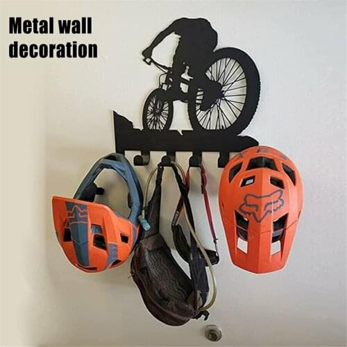 Wall Hanging Holder 6-hooks Punch-free Mountain Bike Bicycle Coat Hook For Hanging Clothes Hat Scarf Key Hanger Rack Wall Decor