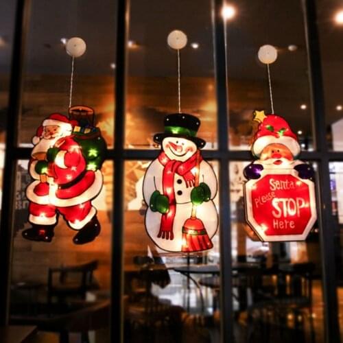 Christmas Led Lamp Elk Santa Snowman Christmas Tree Holiday Home Decoretion