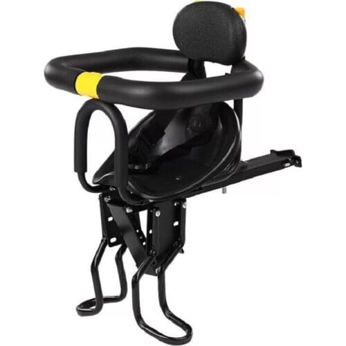 Safety Child Bicycle Seat Baby Front Bike Saddle with Foot Pedals Support Kids Road Bike Chair Suitable for Most Bicycle Types