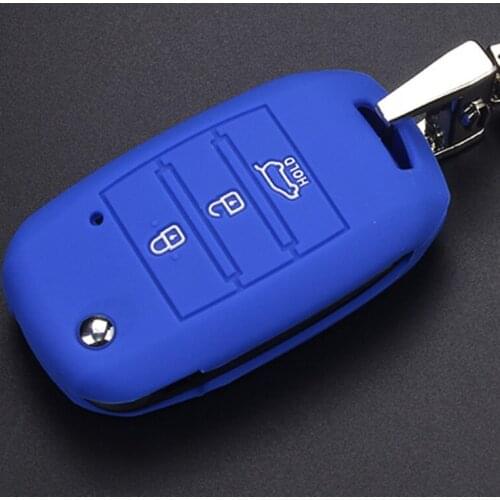 3 Button Silicone Colorful Key Holder Cover Fit For Kia K3 K5 Forte Sorento Carens Sportage 1pc