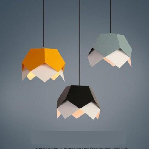 Nordic 1 pcs kitchen lighting suspension lamp Restaurant checkout counter Colored iron pendant lights E27 Lustres E Pendentes