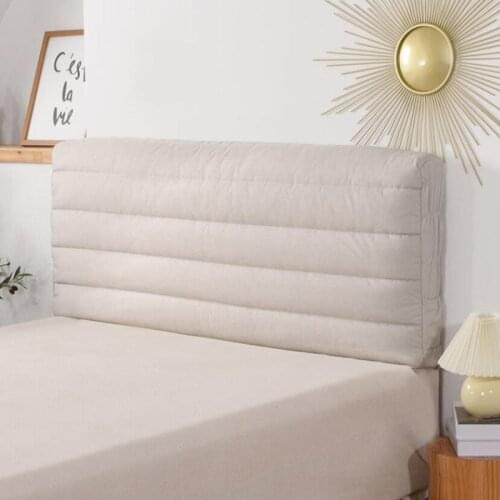 Modern Cotton Linen All-inclusive Headboard Cover Thicken Bed Head Cover Soft Head Back Protection Dust Cover Bedroom Decor