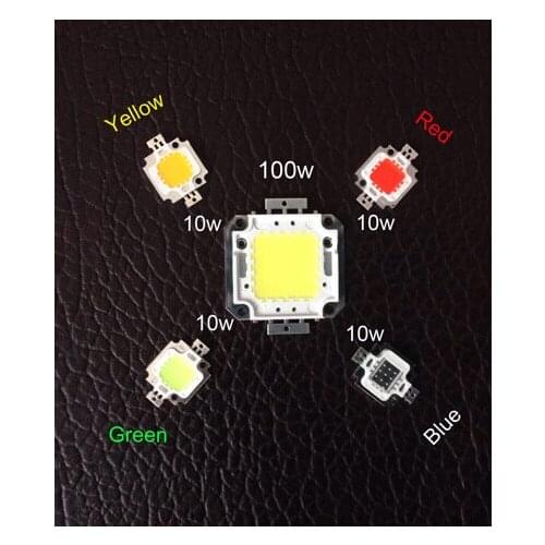 High power 10w/100w LED Source White Warm white red green blue yellow for LED Floodlight lamp outdoor lighting 10pcs/LOT