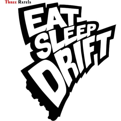 Three Ratels TZ-2012# 13x15cm funny car stickers RDS Russian drift series eat sleep drift car stickers and decals