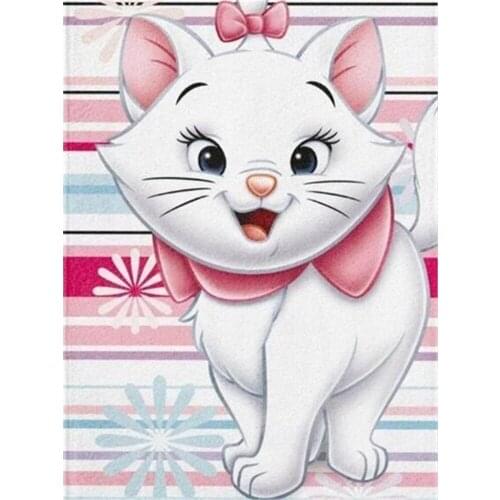 Cartoon Marie Cat Animail Printed Water-Soluble Canvas 11CT Cross-Stitch Embroidery Complete Kit DMC Threads Different