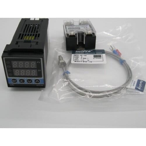 High Quality Digital PID Temperature Controller Thermostat MTC48 +Max.SSR-25A Solid State Relay +K Thermocouple Probe 48*48MM