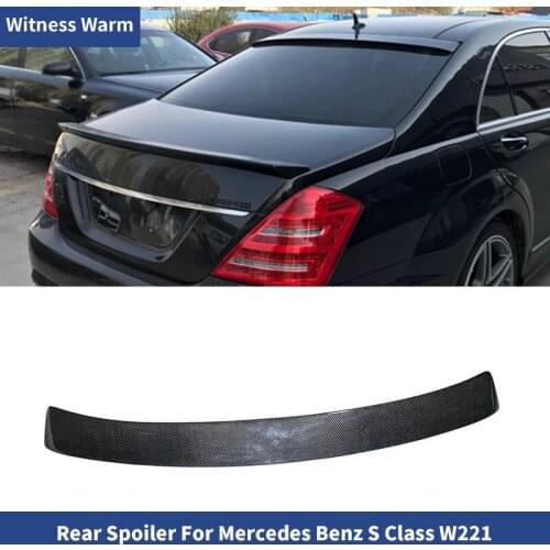 W221 S-Class AMG Style Carbon Fiber Rear Wing Trunk lip Spoiler for Mercedes Benz W221 S300 S350 S500 roof wing 2006 - 2013