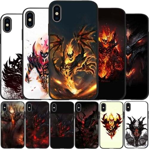Fiend dota 2 black Silicone Phone Case For iPhone 12 XR XS Max 5 5S SE 2020 6 6S 7 8 PLUS X 11Pro Max 11 Cover