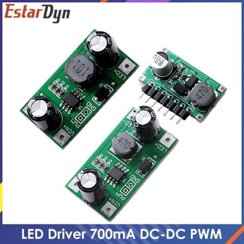 1W 2W 3W 5V-35V LED Driver 700mA DC-DC PWM Module Dimming Input Step-Down Constant Current Electronic Components Diy PCB 1W