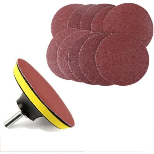 10pcs 75mm Sandpaper 80-3000 Grits Round Shape Sanding Disc Hook Loop Sanding Paper Buffing Sheet Sandpaper Sander Polishing Pad