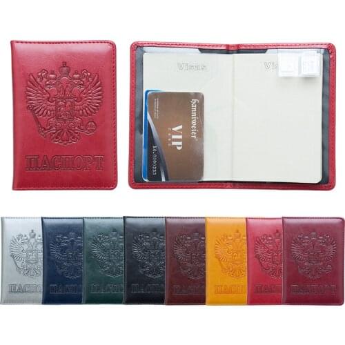 3D Embosssing National Emblem Russian Passport Cover Cards Holder Travel Accessories Emblem Passport Cover ZS01